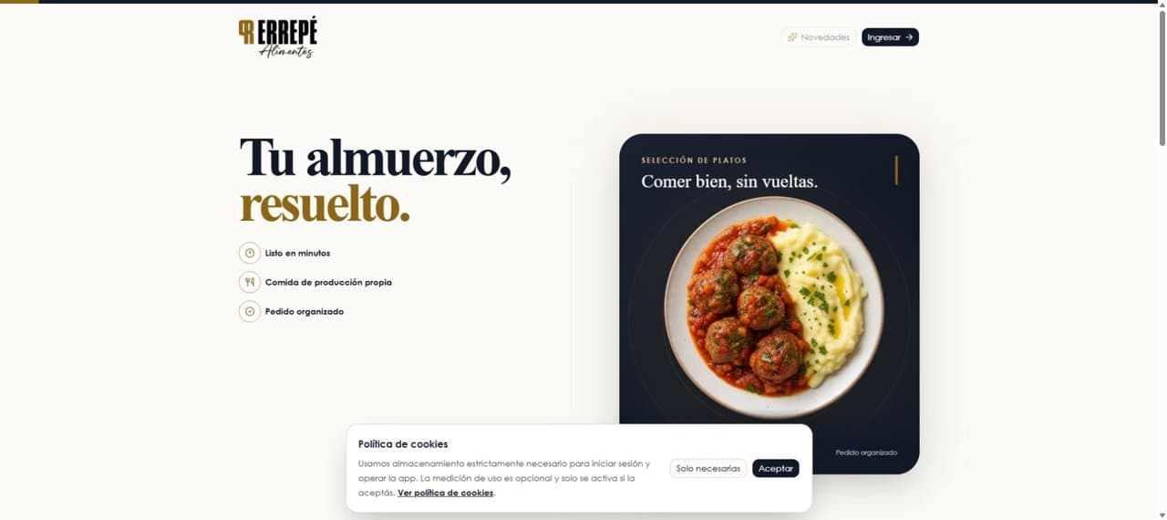 Captura real de ERREPE Alimentos